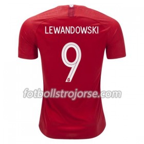 Polen Matchtröjor Robert Lewandowski 9 Borta Fotbollströja VM 2018
